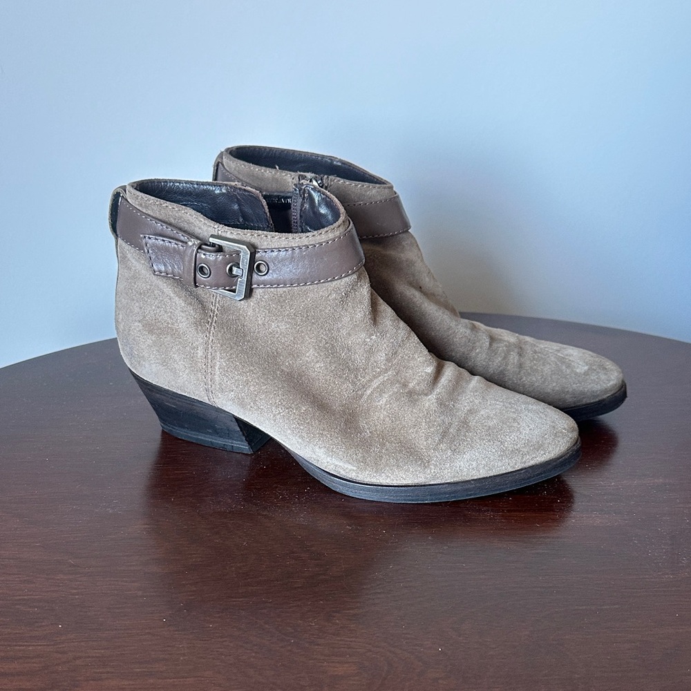 Women’s Aquatalia Tan Suede Ankle Boots